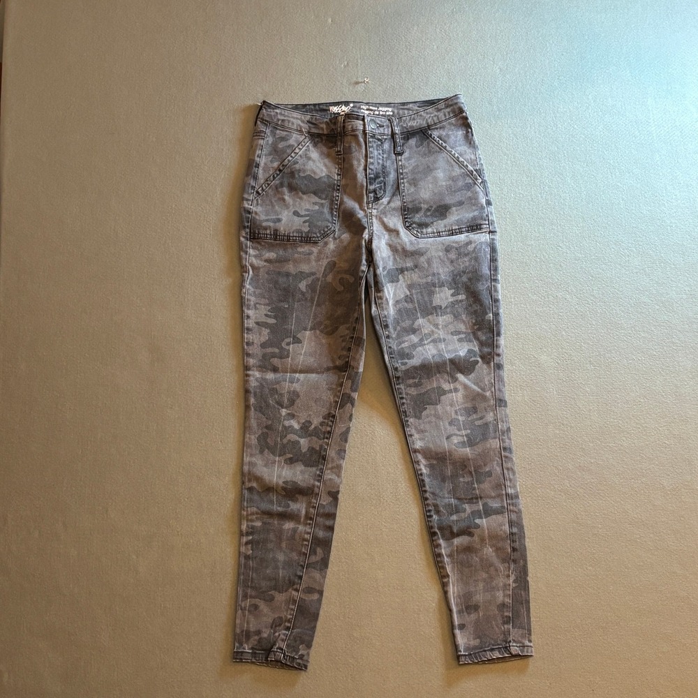 Mossimo High Rise Jegging Urban Camo Gray Black Super Stretch Size 6/28